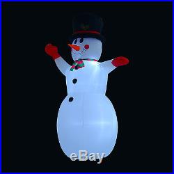 HOMCOM Inflatable Christmas Santa Claus 7.9′ LED Lighted Yard Holiday Decor Xmas