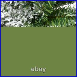 HOMCOM Snow Flocked Artificial Christmas Tree Holiday Decoration Green