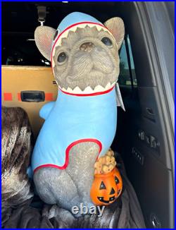 HOME DEPOT Halloween Bulldog Dog Figurine Shark Costume