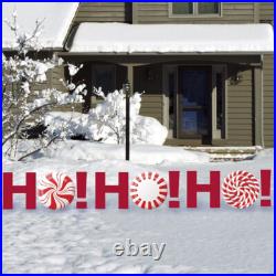 HO! HO! HO! Peppermint Candy Plastic Outdoor Letter Set YARD SIGN Staked Standup
