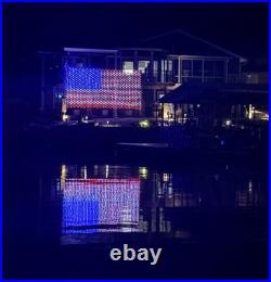 HUGE 10x20 960 LED American Flag Light Display Outdoor Patriotic USA 10' x 20 HUGE 10x20 960 LED American Flag Light Display Outdoor Patriotic USA 10' x 20