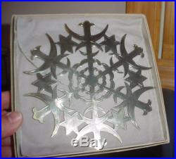 HUGE 6 1973 MMA Metropolitan Museum of Art STERLING SILVER Snowflake Ornament