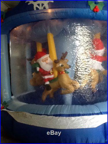 HUGE 8 FOOT TALL Holiday Inflatable CHRISTMAS CAROUSEL Rotating Animated