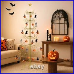 H&ZT 6/7Ft Wrought Iron Christmas Tree Metal Ornament Display Stand HolderHanger