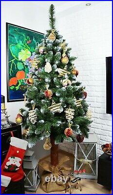 Half Christmas Tree On A Real Trunk Premium Quality Diamond Pine Choinka Na Pniu