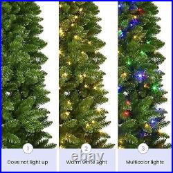 Half Prelit Artificial Christmas Tree with 100-230 Warm + Multi-colored Lights
