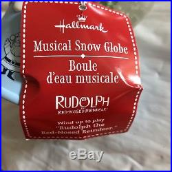 Hallmark Rudolph the Red-Nosed Reindeer Musical Snow Globe (Retired, HTF!)