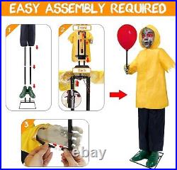 Halloween 4''IT' Georgie Animatronics Prop with Glowing Balloon Yard Decor