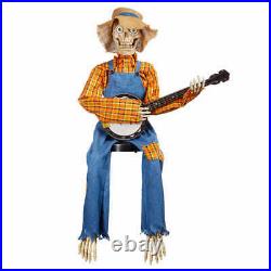 Halloween Animated Dueling Banjo Skeletons, Motion & Sound Activated FAST SHIP