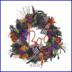 Halloween BOO Wreath 26 Pre-Lit Neon Light Up Décor (2-Pack)
