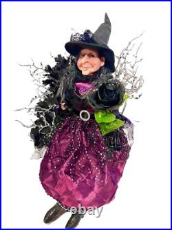 Halloween Centerpiece Witch Floral Arrangement Roses Peonies Halloween Centerpiece Witch Floral Arrangement Roses Peonies