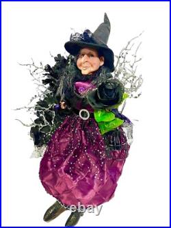 Halloween Centerpiece Witch Floral Arrangement Roses Peonies Halloween Centerpiece Witch Floral Arrangement Roses Peonies