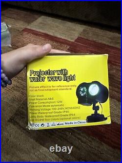 Halloween Christmas Projector Lights Outdoor 14 HD Slides 3D Ocean Wave +Patt