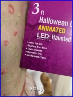 Halloween Classics Animated Scary LED Creepy Haunted Doll 3ft Home Accents Depot