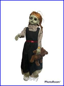 Halloween Dead Doll Animated Zombie Porch 3ft Home Accents Lighted Red Eye