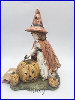 Halloween Fall Ragon House Collection Witch Vintage Girl Carving Pumpkins Halloween Fall Ragon House Collection Witch Vintage Girl Carving Pumpkins