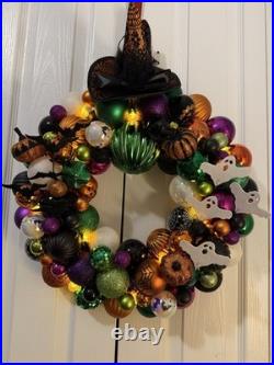 Halloween Ghosts And Bats Wreath