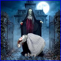 Halloween Halloween Animated Standing Witch with Floating Ghost Decoration