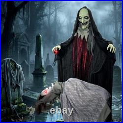 Halloween Halloween Animated Standing Witch with Floating Ghost Decoration