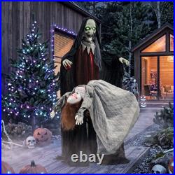 Halloween Halloween Animated Standing Witch with Floating Ghost Decoration