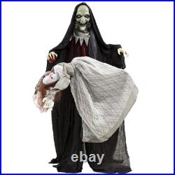 Halloween Halloween Animated Standing Witch with Floating Ghost Decoration