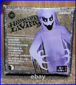 Halloween Haunted Gemmy 12-ft x 4.36-ft Lighted Reaper Airblown Inflatable