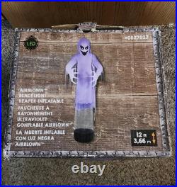 Halloween Haunted Gemmy 12-ft x 4.36-ft Lighted Reaper Airblown Inflatable