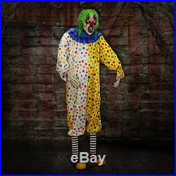 Halloween Haunters 7ft Animated Standing Scary Evil Circus Clown Prop Decoration