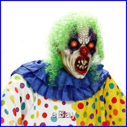 Halloween Haunters 7ft Animated Standing Scary Evil Circus Clown Prop Decoration