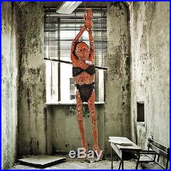 Halloween Haunters Hanging Latex Tortured Burnt Zombie Girl Prisoner Corpse Prop