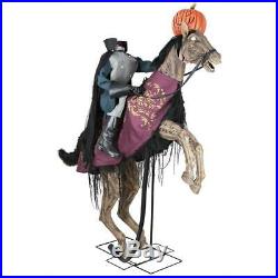 Halloween Headless Horseman Animated Sounds Lighted Jack O Lantern 91 in