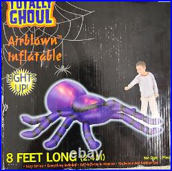 Halloween Inflatable Airblown Spider 8ft Totally Ghoul Decoration 8 ft Lighted