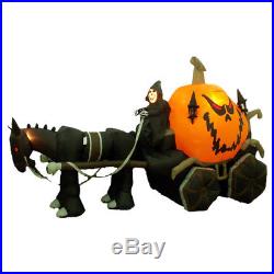 Halloween Inflatable Skeleton Ghost Driving Carriage Decoration
