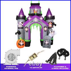 Halloween Inflatables Large 12 Ft Haunted House Castle Archway Inflatable Outd