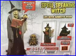 Halloween Life Size SPELL SPEAKING WITCH Haunted House Animated Prop Decoration
