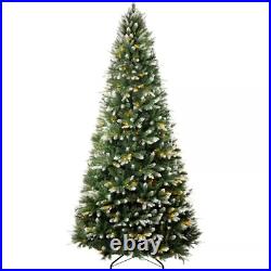 Halloween Outdoor Decoration 75 Ft Frosted Lightly Snow Flocked Prelit Artificia
