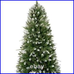 Halloween Outdoor Decoration 75 Ft Frosted Lightly Snow Flocked Prelit Artificia