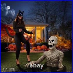 Halloween Outdoor Decorations Scary Groundbreaking Mummy Yard Porch Prop 36in