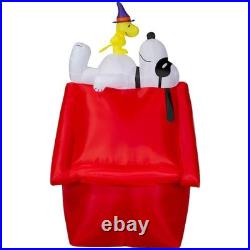 Halloween Peanuts 8.5′ Foot Snoopy Woodstock on dog House Blow Up Inflatable NEW