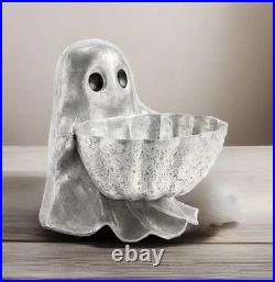 Halloween Pottery Barn Gus the Ghost Stoneware Candy Serving Bowl NEW