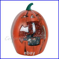 Halloween Pumpkin LED Water Snow Globe Light Decoration Lamp Skull for Party