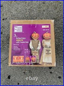Halloween Rotten Pumpkin Twins Porch Decor 3 ft Home depot exclusive brand new