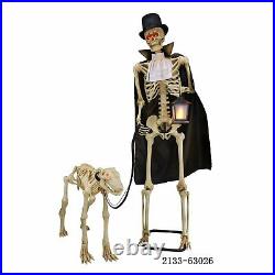 Halloween Skeleton With Haunted Dog Outdoor Decoration New