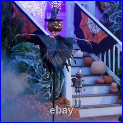 Halloween Solar Scarecrow Metal Ground Stake, Decorative Home