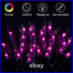 Halloween String Lights Outdoor 2 Pack 100 Count 25 Feet Incandescent Bulb Mini