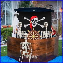 Halloween Trunk or Treat Car Decorations Kit Pirate Skull Backdrop Pirate Ship