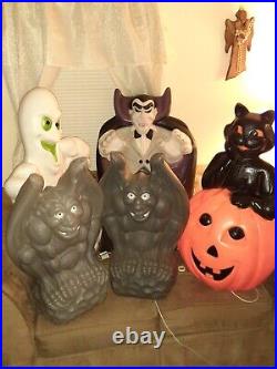 Halloween Vintage Empire Blow Mold Lot Of 5