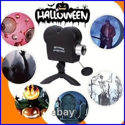 Halloween Window Projector Pro 12 Built-in Movies, Tripod Included Indoor/Out