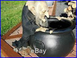 Halloween Witch withCauldron Haunted House Prop Decor Figure
