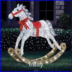 Hammacher 4' Twinkling Rocking Horse Outdoor Christmas twinkle Lights Decoratio